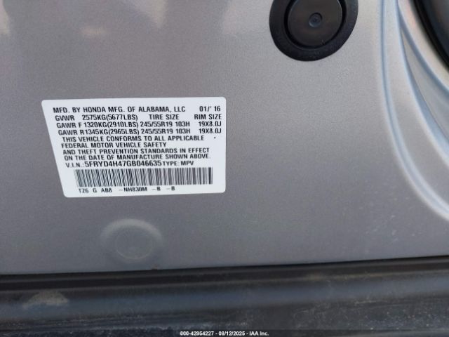 2016 ACURA MDX 5FRYD4H47GB046635 Photo 8