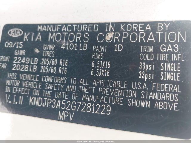 KIA dohc gdi nu 2016 KNDJP3A52G7281229 Image 9