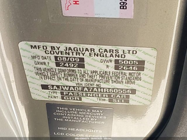 2010 JAGUAR XF SAJWA0FA7AHR60556 Photo 8