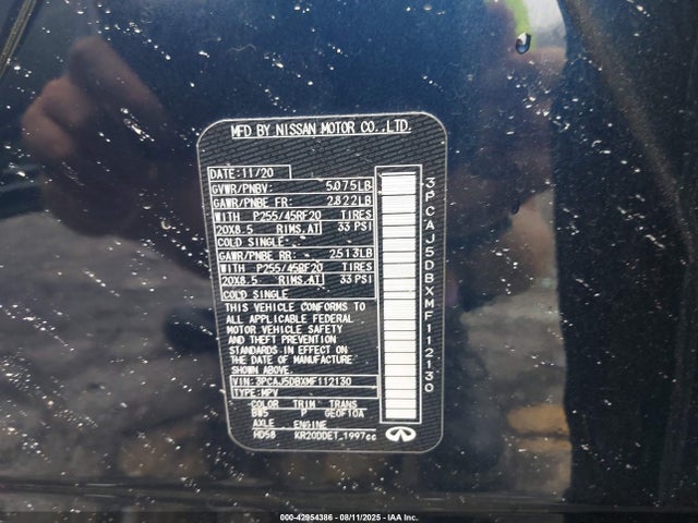 2021 INFINITI QX50 3PCAJ5DBXMF112130 Photo 8