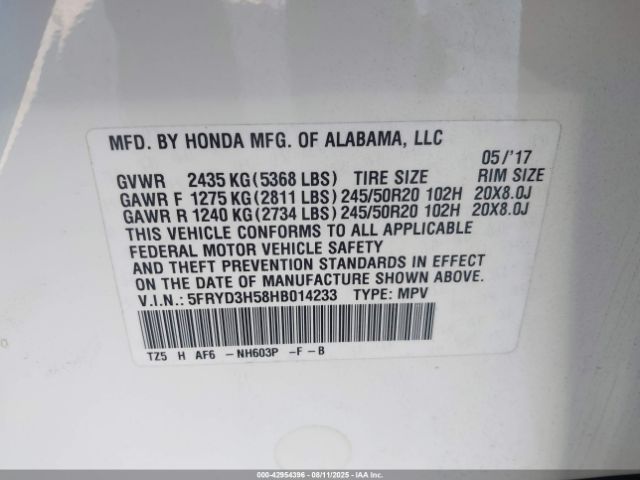 2017 ACURA MDX 5FRYD3H58HB014233 Photo 8