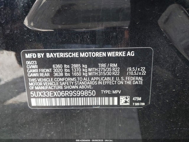 5UX33EX06R9S99850 BMW 2024