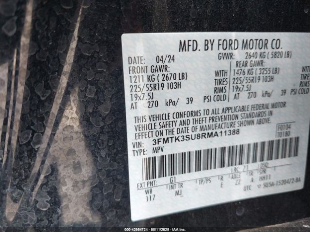 2024 FORD MUSTANG MACH-E 3FMTK3SU8RMA11388 Photo 8