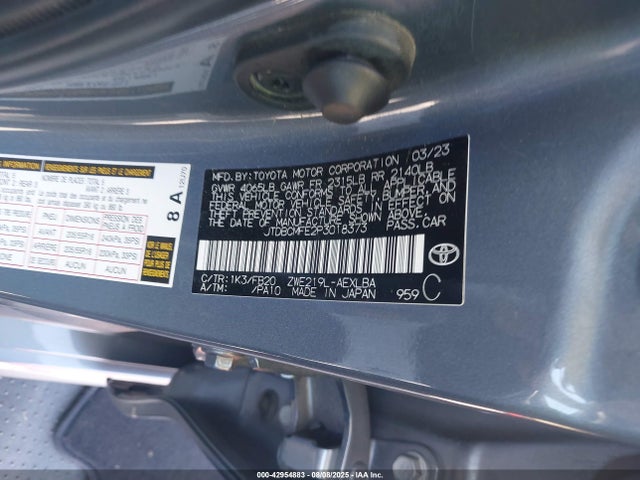 Toyota 2zr-fxe, 1vm 2023 JTDBCMFE2P3018373 Image 9