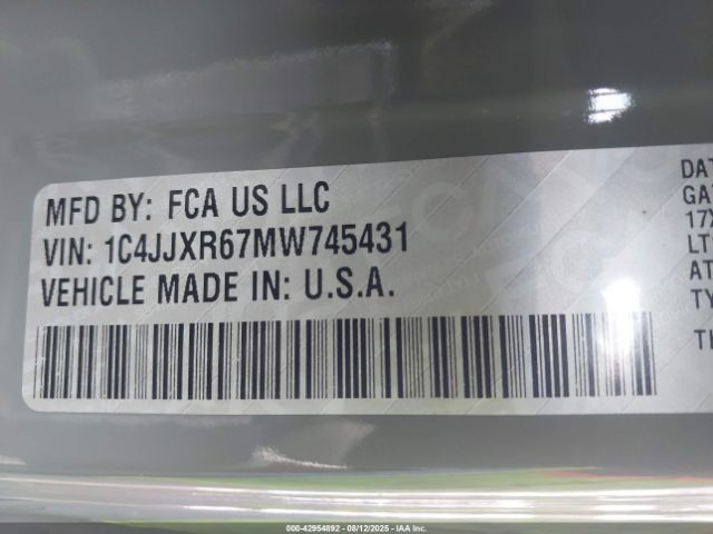 2021 JEEP WRANGLER 4XE 1C4JJXR67MW745431 Photo 8