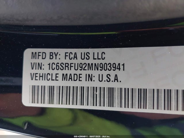 RAM 1500 2021 1C6SRFU92MN903941 Image 9