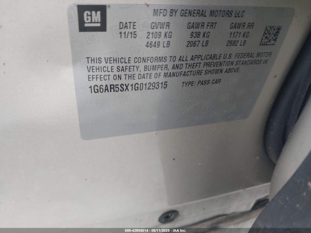 2016 CADILLAC CTS 1G6AR5SX1G0129315 Photo 8