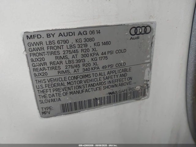2015 AUDI Q7 WA1LGAFE1FD003292 Photo 8