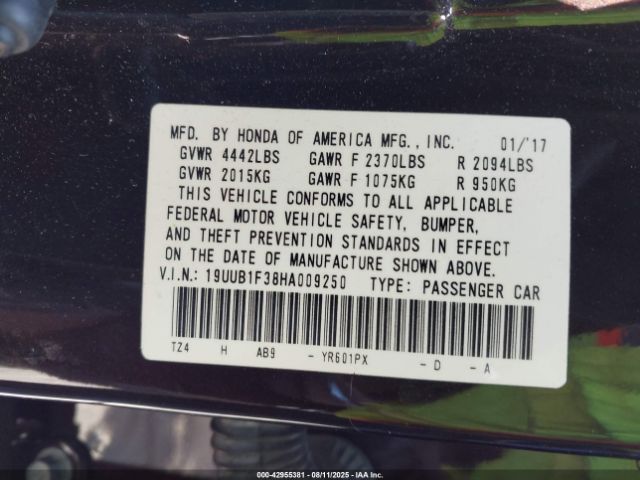 2017 ACURA TLX 19UUB1F38HA009250 Photo 8