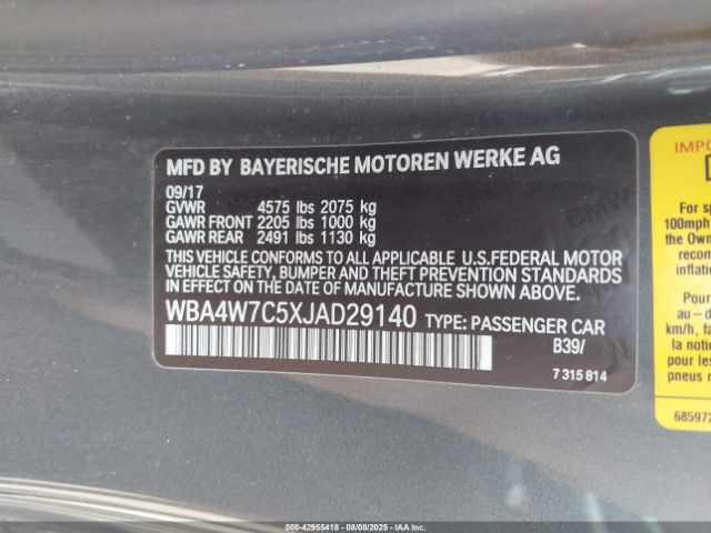 2018 BMW 440I WBA4W7C5XJAD29140 Photo 8