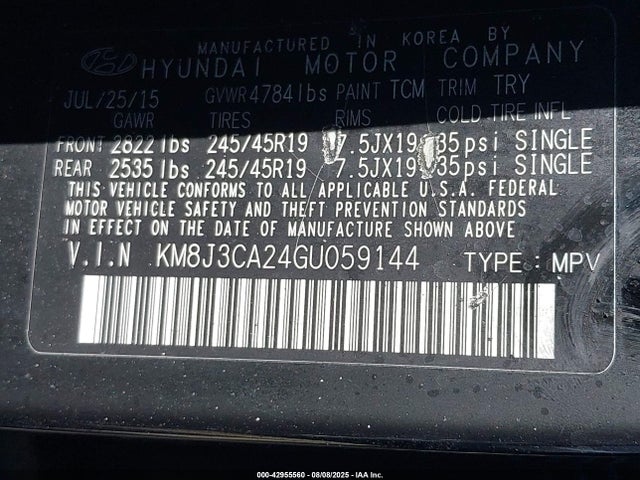 Hyundai Tucson 2016 KM8J3CA24GU059144 Image 9