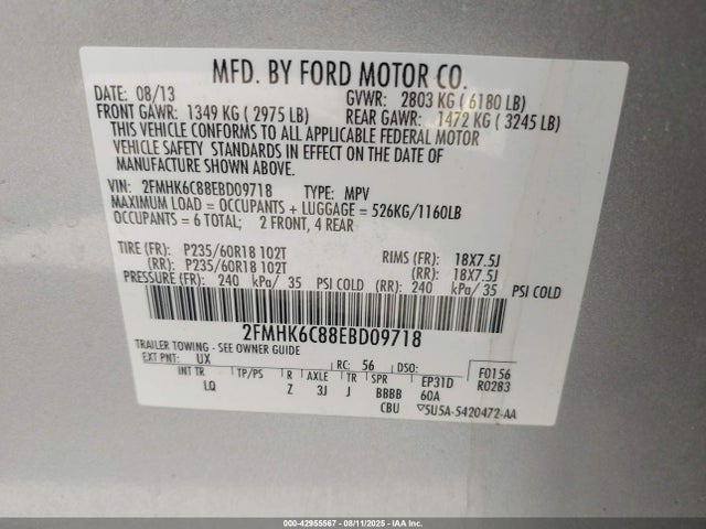 Ford Flex 2014 2FMHK6C88EBD09718 Image 9