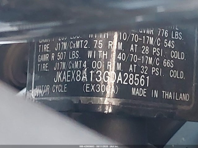 Kawasaki Ninja 300 2016 JKAEX8A13GDA28561 Image 10