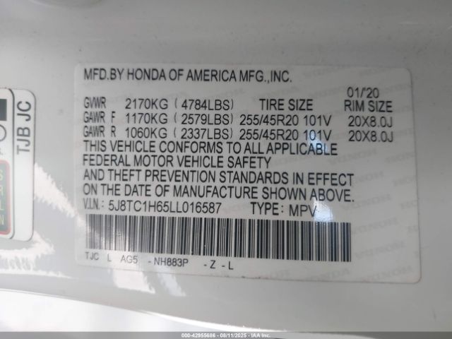 2020 ACURA RDX 5J8TC1H65LL016587 Photo 8