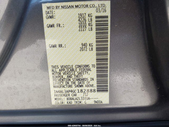 1N4AL3AP4GC182888 Nissan 2016