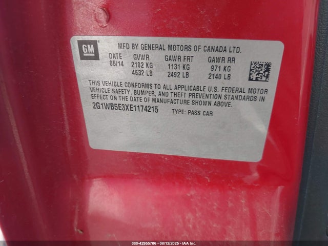 2G1WB5E3XE1174215 Chevrolet lfx
