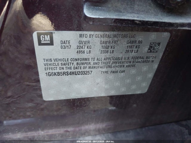 2017 CADILLAC CT6 1G6KB5RS4HU203257 Photo 8