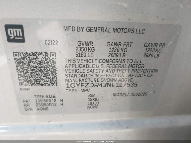2022 CADILLAC XT4 1GYFZDR43NF117535 Photo 8