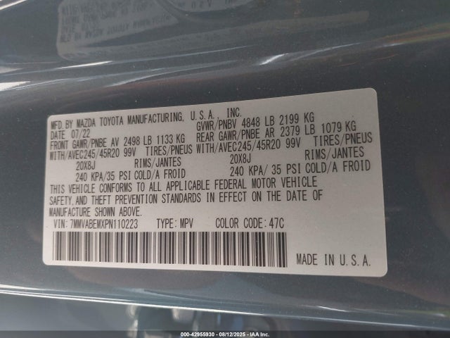 7MMVABEMXPN110223 Mazda py