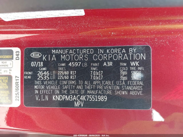 KIA gdi theta ii 2019 KNDPM3AC4K7551989 Image 9