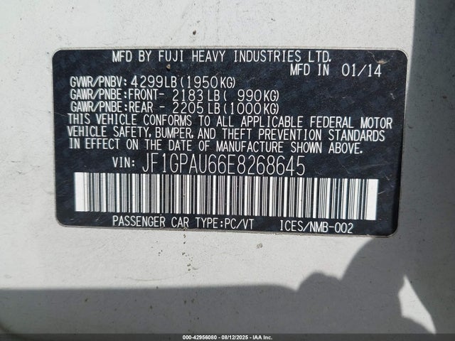 Subaru Impreza 2014 JF1GPAU66E8268645 Image 9