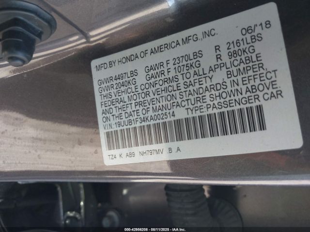 2019 ACURA TLX 19UUB1F34KA002514 Photo 8