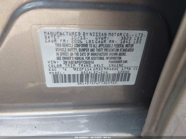 Nissan Sentra 2015 3N1AB7AP6FY364914 Image 9
