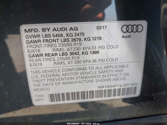 2018 AUDI Q5 WA1ANAFY3J2011826 Photo 8