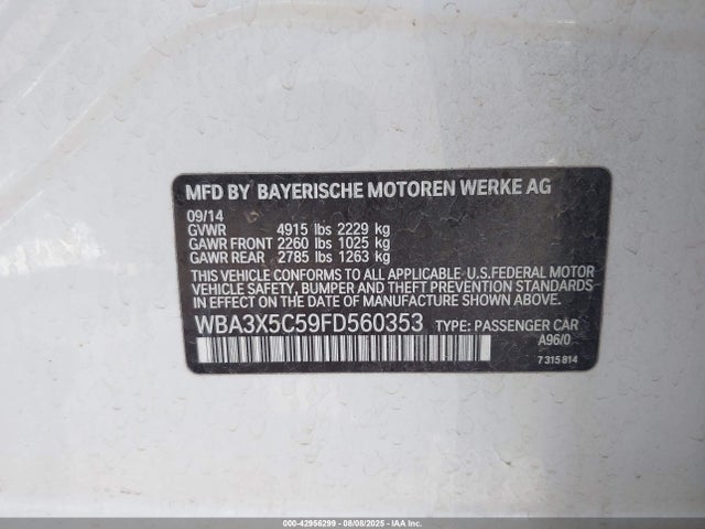 BMW 2015 2015 WBA3X5C59FD560353 Image 9