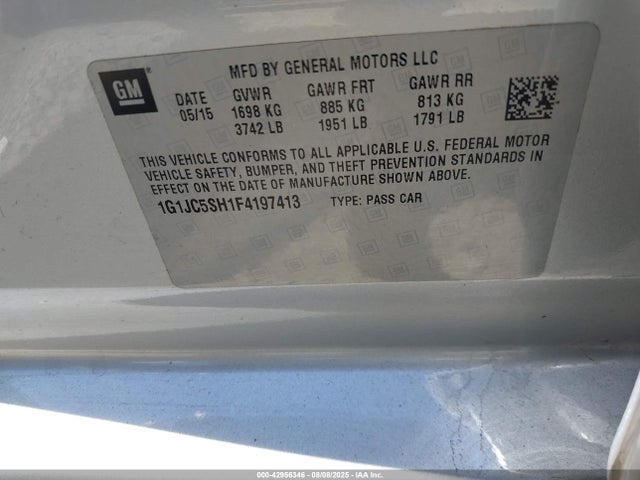 1G1JC5SH1F4197413 Chevrolet luw