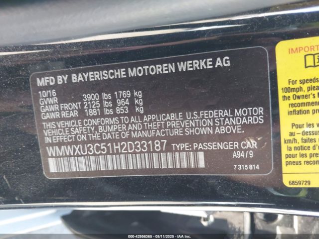 2017 MINI HARDTOP WMWXU3C51H2D33187 Photo 8