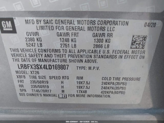 Buick ltg 2020 LRBFX3SX4LD169807 Image 9