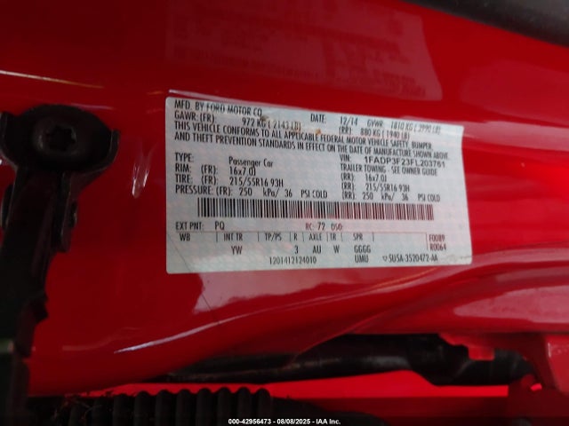 Ford Focus 2015 1FADP3F23FL203761 Image 9