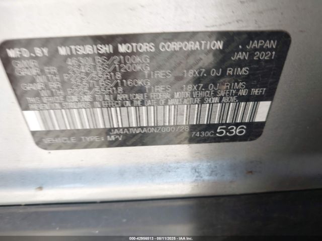 2022 MITSUBISHI ECLIPSE CROSS JA4ATWAA0NZ000728 Photo 8