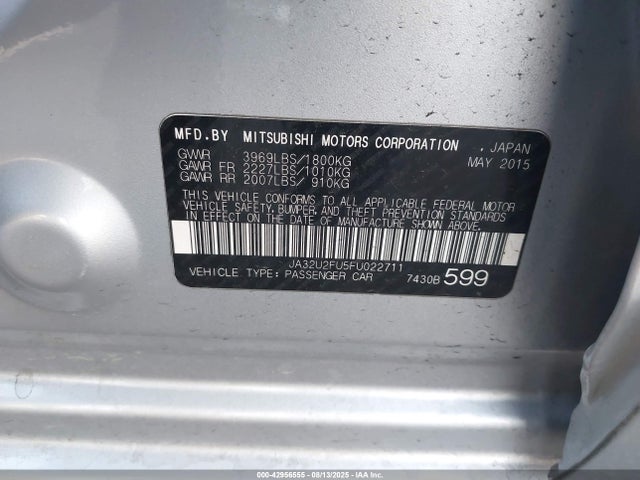 JA32U2FU5FU022711 Mitsubishi dohc mivec