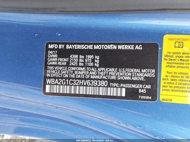 WBA2G1C32HV639380 BMW M240i