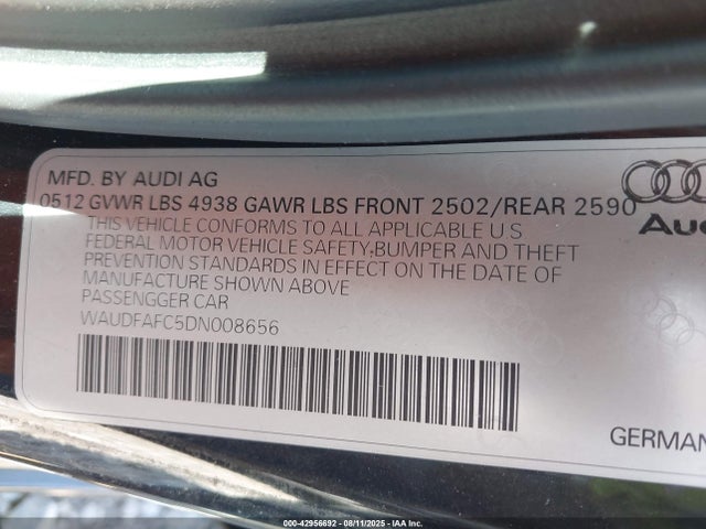 2013 AUDI A6 WAUDFAFC5DN008656 Photo 8