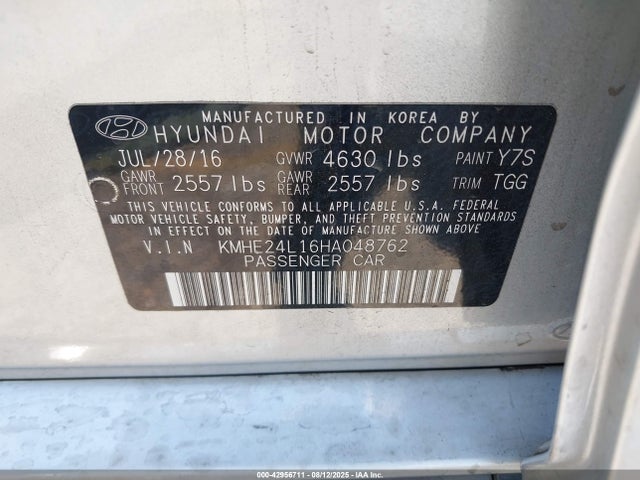 KMHE24L16HA048762 Hyundai gdi nu