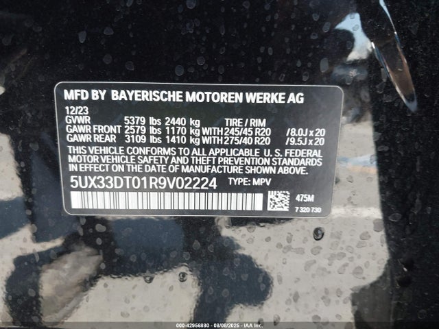 5UX33DT01R9V02224 BMW X4