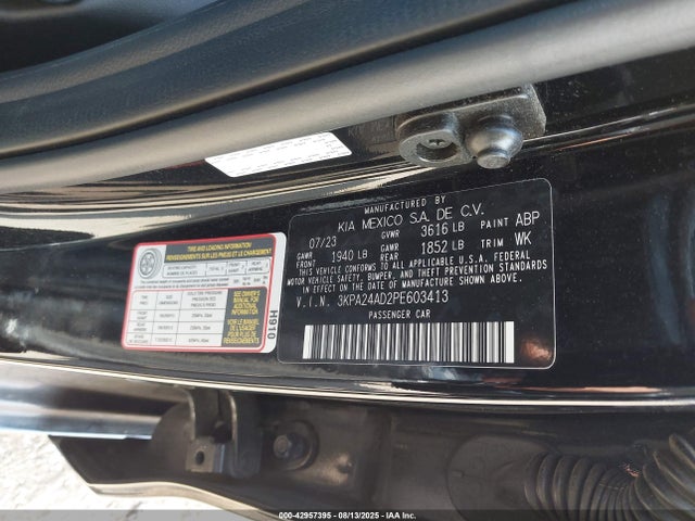 3KPA24AD2PE603413 KIA mpi gamma ii