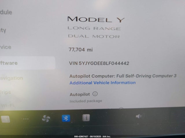 2020 TESLA MODEL Y 5YJYGDEE8LF044442 Photo 6