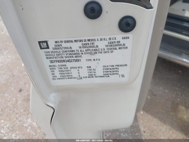 2004 CADILLAC ESCALADE ESV 3GYFK66N34G275691 Photo 8