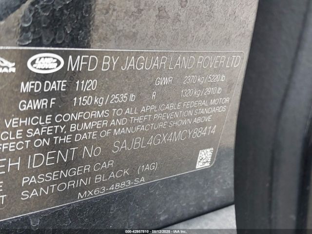 2021 JAGUAR XF SAJBL4GX4MCY88414 Photo 8