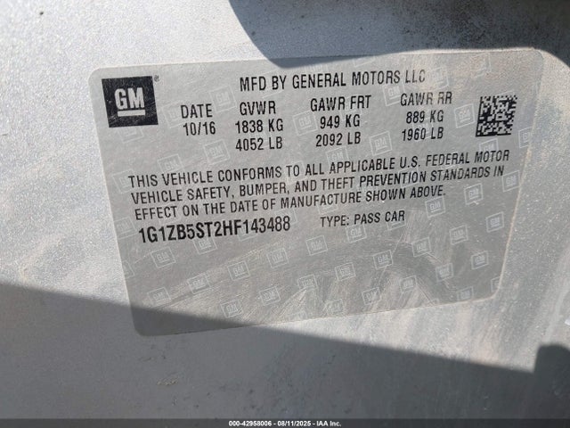 1G1ZB5ST2HF143488 Chevrolet MALIBU LS