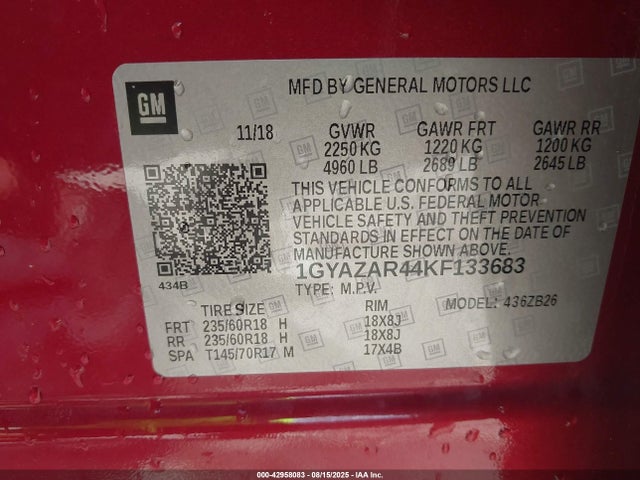 2019 CADILLAC XT4 1GYAZAR44KF133683 Photo 8