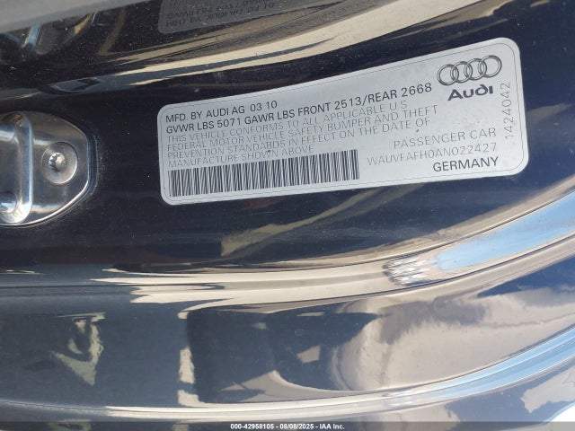 2010 AUDI A5 WAUVFAFH0AN022427 Photo 8