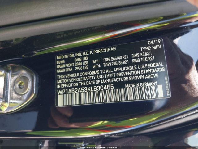 2019 PORSCHE MACAN WP1AB2A53KLB30455 Photo 8