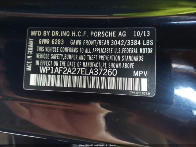 2014 PORSCHE CAYENNE WP1AF2A27ELA37260 Photo 8