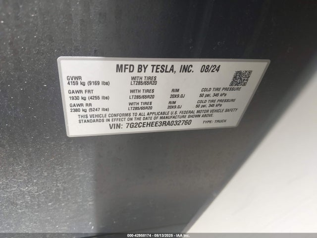 2024 TESLA CYBERTRUCK 7G2CEHEE3RA032760 Photo 8
