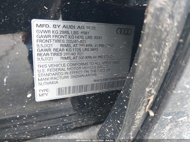 Продажа на аукционе авто 2024 Audi Q7 Premium Plus 55 Tfsi Quattro Tiptronic, vin: WA1LXBF73RD006304, номер лота: 42958370